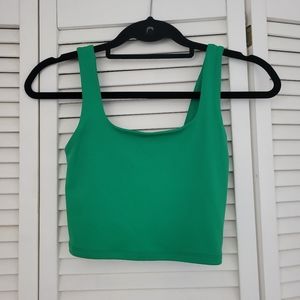 EXPRESS Body Contour High Compression Square Neck Cropped Tank XS